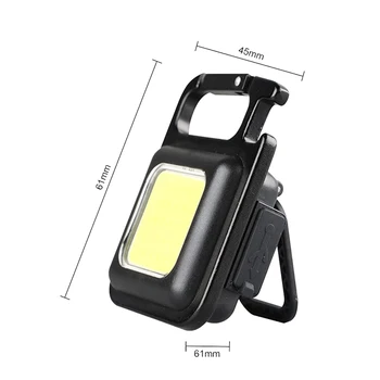 Mutifuction Prenosné USB Nabíjateľné Vrecku Pracovné Svetlo Mini LED Keychain Svetlo s Vývrtka Outdoor Camping Rybolov, Horolezectvo