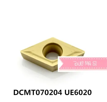 10PCS DCMT070204 UE6020,pôvodný vložiť karbidu pre otočením držiaka nástroja nudné bar