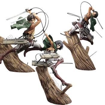 29 cm ARTFX J Útok na Titan Anime Obrázok Mikasa Ackermana Akcie Obrázok Shingeki no Kyojin Levi Ackermana Figúrka Model Bábiky Hračky