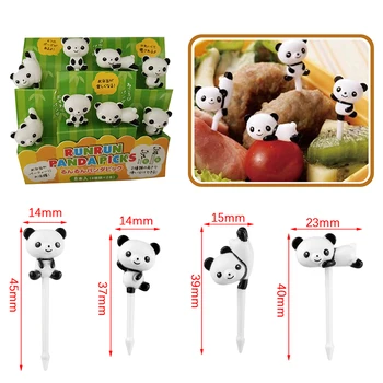 8pcs/set Mini Cartoon Panda Ovocie Vidlica Deti Denný Dezert Vybrať Tortu Bento Obedy Party Dekorácie, Vidlice