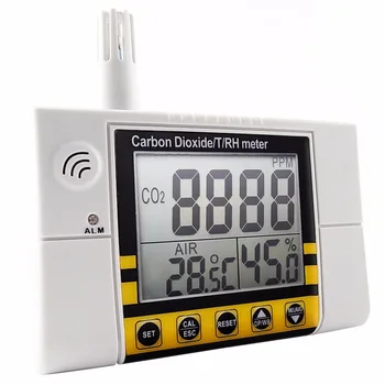 Oxid Uhličitý Meter CO2 Monitorovať Kvalitu Vzduchu v Interiéri Teplota RH NDIR Senzor Detektora 0~2000ppm Rozsah Plug-In Stenu