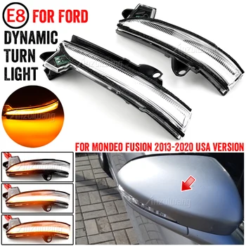 Pre Ford Fusion Mondeo 2013-2020 USA Verzia LED Dynamický Zase Signálneho Svetla Bočné Zrkadlo Sekvenčné Čítanie Blinker Indikátor