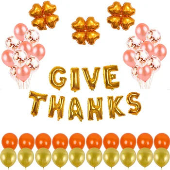 Thanksgiving Party Domáce Dekorácie, Rekvizity Dodávky Hliníková Fólia List Balón 10 inch Kolo Rose Gold Flitrami, Viacfarebná Papier