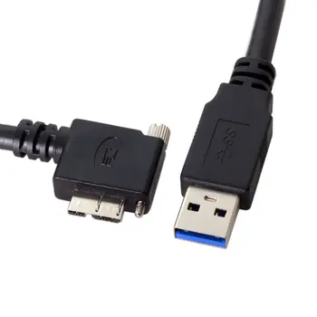 Zihan CY 5m Micro USB Skrutku Namontujte 90 Stupňov v Pravom Uhle k 3.0 Dátový Kábel pre Priemyselné Kamery