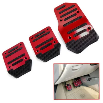 Červená Univerzálny Non Slip Nožné Pedále Pad Kryt Auto Výzdoba Interiéru Auto Príslušenstvo