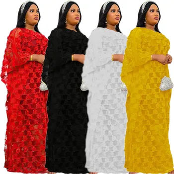 Čipky, Výšivky Duté Afrike Šaty pre Ženy Afriky Oblečenie 2022 Dashiki Taditional Boubou arabčina Župan Femme Musulmane Kaftan